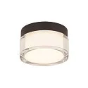 SLV LED Wand-/Deckenaufbauleuchte CYFT Badleuchte, 6,5W, 2700/3000/4000K, IP44, dimmbar, schwarz