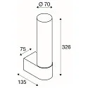 SLV LED Wandaufbauleuchte LYGANT SINGLE Badleuchte, 8W, 3000K, 560lm, IP44, weiß