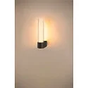 SLV LED Wandaufbauleuchte LYGANT SINGLE Badleuchte, 8W, 3000K, 560lm, IP44, schwarz