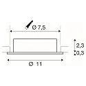 ceiling recessed luminaire NEW TRIA® 75 XL round GU10 IP20, white