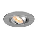 Deckeneinbauleuchte NEW TRIA® 75 XL, rund, GU10, max. 10W, IP20, aluminium
