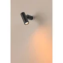 SLV Outdoor Wandaufbauleuchte S-TUBE, rund, 1x GU10, max. 10W, IP65, schwarz