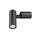 SLV Outdoor Wandaufbauleuchte S-TUBE, rund, 1x GU10, max. 10W, IP65, schwarz