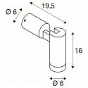 SLV Outdoor Wandaufbauleuchte S-TUBE, rund, 1x GU10, max. 10W, IP65, schwarz