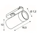 SLV LED 3-Phasen Strahler TRACKSPOT V, IP20, 10/15/20W (multi), 2700/3000/4000K (CCT DIP), fokussierbar 24°-60°, CRI 90, weiß