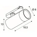 SLV LED 3-Phasen Strahler TRACKSPOT V, IP20, 25/30/35W (multi), 2700/3000/4000K ((CCT DIP), fokussierbar 24°-60°, CRI 90, schwarz
