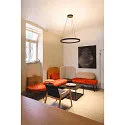 SLV LED Pendelleuchte ONE CUBE UP/DOWN, Ø 80,5cm, 80W, 3000K, 6000lm, IP20, DALI dimmbar, schwarz