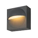 SLV LED Außenwandleuchte LID I SINGLE, IP65 IK07, eckig, 15W 2700/3000K (CCT Switch) 1050lm 100°, dimmbar, drehbar, anthrazit