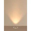 SLV LED Bodeneinbauleuchte DASAR® S, IP67 IK10, 4W 3000K 350lm 24°, schaltbar, schwenkbar, befahrbar, Edelstahl, eckig