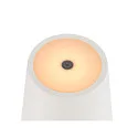 SLV LED Akku-Tischleuchte VINOLINA TWO, IP65, Ø 11cm, konisch, 2W 2200-3000K (CCT Switch) 190m, Touch-Dimmer + Ladestation, weiß