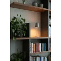 SLV LED Akku-Tischleuchte VINOLINA TWO, IP65, Ø 11cm, konisch, 2W 2200-3000K (CCT Switch) 190m, Touch-Dimmer + Ladestation, weiß