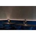 SLV LED Akku-Tischleuchte VINOLINA TWO, IP65, Ø 11cm, konisch, 2W 2200-3000K (CCT Switch) 190m, Touch-Dimmer + Ladestation, weiß
