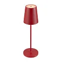 SLV battery table lamp VINOLINA TWO 3-CCT 3-fold, CCT Switch, with touch dimmer, conical, with charging station IP65, red dimmable