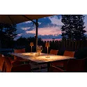 SLV LED Akku-Tischleuchte VINOLINA TWO, IP65, Ø 11cm, konisch, 2W 2200-3000K (CCT Switch) 190m, Touch-Dimmer + Ladestation, rost