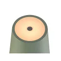 LED Akku-Tischleuchte VINOLINA TWO, IP65, Ø 11cm, konisch, 2W 2200-3000K (CCT Switch) 190m, Touch-Dimmer + Ladestation, grün