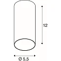 downlight KAMI CL SINGLE cylindrical, rigid, surface-mounted version GU10 IP20