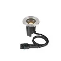 LED Bodeneinbauleuchte DASAR® M, IP67 IK10, 6.5W 3000K 450lm 24°, DALI dimmbar, schwenkbar, befahrbar, Edelstahl, rund