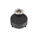 SLV LED Bodeneinbauleuchte DASAR® M, IP67 IK10, 6.5W 3000K 450lm 24°, DALI dimmbar, schwenkbar, befahrbar, Edelstahl, rund