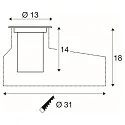 SLV LED Bodeneinbauleuchte DASAR® M, IP67 IK10, 6.5W 3000K 450lm 24°, DALI dimmbar, schwenkbar, befahrbar, Edelstahl, rund