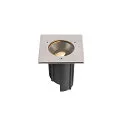 SLV floor recessed luminaire DASAR® M square, swivelling, DALI controllable, passable IP67, stainless steel dimmable