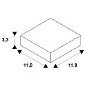 SLV Zubehör für 3-Phasen Aufbau-Stromschiene S-TRACK PHASE & DALI - L-Verbinder mit Einspeisemöglichkeit, DALI steuerbar, weiß