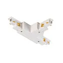 Zubehör für 3-Phasen Aufbau-Stromschiene S-TRACK PHASE & DALI - T-Verbinder II, DALI steuerbar, Erde links (codierbar), weiß