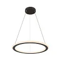 LED Pendelleuchte ONE FLAT PD SINGLE PHASE, Ø 60cm, 23W 2700/3000K (CCT Switch), CRi >90, dimmbar, schwarz