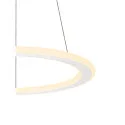 SLV LED Pendelleuchte ONE FLAT PD SINGLE PHASE, Ø 60cm, 23W 2700/3000K (CCT Switch), CRi >90, dimmbar, weiß
