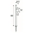 SLV LED Outdoor Erdspießleuchte HELIA SLIM POLE SINGLE, 3000K, IP65, schwarz