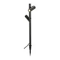 LED Outdoor Erdspießleuchte HELIA SLIM POLE DOUBLE, 3000K, IP65, schwarz