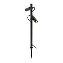 SLV LED Outdoor Erdspießleuchte HELIA SLIM POLE DOUBLE, 3000K, IP65, schwarz