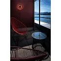 SLV LED Outdoor Wandleuchte Q-RING, IP54 IK06, indirekt, mit Sensor, 10W 3000K 950lm, schaltbar, seeluft-beständig, schwarz