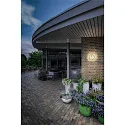 SLV LED Outdoor Wandleuchte Q-RING, IP54 IK06, indirekt, mit Sensor, 10W 3000K 950lm, schaltbar, seeluft-beständig, weiß