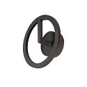 LED Outdoor Wandleuchte Q-RING PHASE, IP65 IK06, indirekt, 10W 3000K 950lm, dimmbar, seeluft-beständig, schwarz
