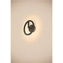 outdoor wall luminaire Q-RING PHASE without sensor, dimmable IP65, black dimmable
