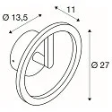 outdoor wall luminaire Q-RING PHASE without sensor, dimmable IP65, black dimmable