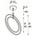SLV LED Pendelleuchte ONE VERTICAL PD, 40W, 2700/3000K, 2400lm, IP20, dimmbar, weiß