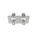 Deckeneinbauring NEW TRIA® 155, IP20, 17 x 9 x 4cm, 2-flammig, ohne LED Module + Treiber, aluminium