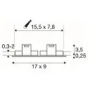 Deckeneinbauring NEW TRIA® 155, IP20, 17 x 9 x 4cm, 2-flammig, ohne LED Module + Treiber
