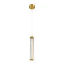 SLV LED Pendelleuchte QUIMERA PHASE, 8.2W 2700/3000K (CCT Switch) 310lm, CRi >90, dimmbar, gebürstet messing