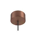 SLV LED Pendelleuchte QUIMERA PHASE, 8.2W 2700/3000K (CCT Switch) 310lm, CRi >90, dimmbar, dunkel kupfer