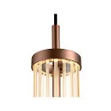 SLV LED Pendelleuchte QUIMERA PHASE, 8.2W 2700/3000K (CCT Switch) 310lm, CRi >90, dimmbar, dunkel kupfer
