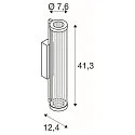 SLV LED Wandleuchte QUIMERA PHASE, 2700/3000K (CCT Switch), CRi >90, dimmbar, gebürstet messing
