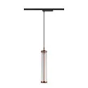 SLV LED 1-Phasen-Pendelleuchte QUIMERA PHASE, 8W 2700K 320lm, CRi >90, dimmbar, dunkel kupfer