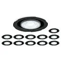 SLV 12er Set LED Einbaustrahler UNIVERSAL DOWNLIGHT PHASE, IP20, 5/7W (multi) 2700-6500K (CCT-DIP) 38°, ohne Abdeckung, schwenkbar