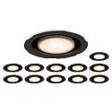 SLV 12er Set LED Einbaustrahler UNIVERSAL DOWNLIGHT PHASE, IP20, 5/7W (multi) 2700-6500K (CCT-DIP) 38°, ohne Abdeckung, schwenkbar