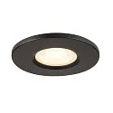 SLV Abdeckung für LED Einbauleuchte UNIVERSAL DOWNLIGHT PHASE, IP65 (Outdoor + Indoor), rund, starr, schwarz