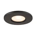 SLV Abdeckung für LED Einbauleuchte UNIVERSAL DOWNLIGHT PHASE, IP65 (Outdoor + Indoor), rund, starr, schwarz