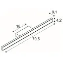 LED Wandaufbauleuchte ONE LINEAR 70 PHASE, Up/Down, IP44, 70.5cm, 20W 2700/3000K (CCT Switch), CRi >90, dimmbar