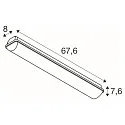 SLV LED Feuchtraumleuchte WATERPROOF V 600 ON-OFF, IP66 IK08, 67.6cm, 9/18W (multi) 3000/4000K (CCT), schaltbar, durchverdrahtet